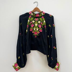 Free People embroidered blouse